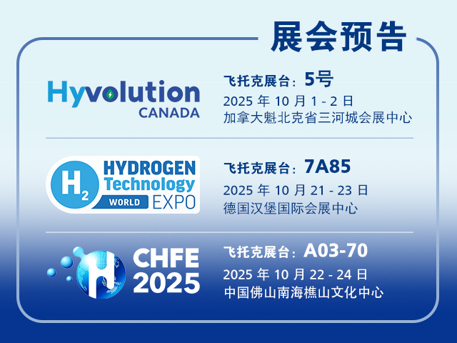 飞托克与您相约2025全球三大氢能盛会
