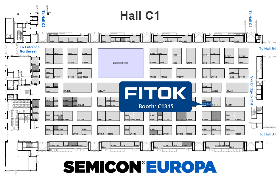 FITOK booth C1315 floor plan, SEMICON Europa 2026